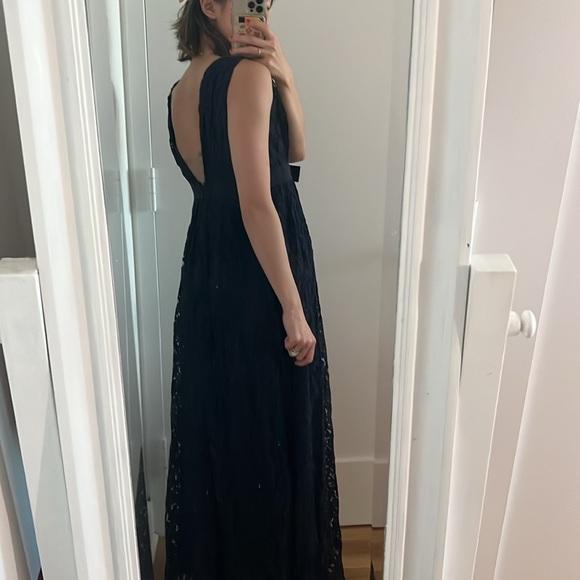 NWT CH by Carolina Herrera navy lace maxi dress - Picture 5 of 14